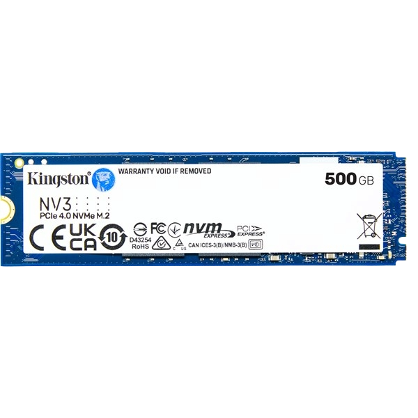 Kingston NV3 500GB M.2-2280 PCIe Gen4 NVMe SSD - CCL Computers